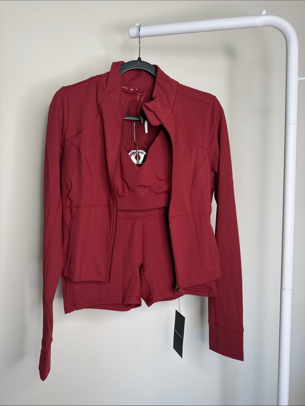 Fabletics Deep Red Lightweight Set